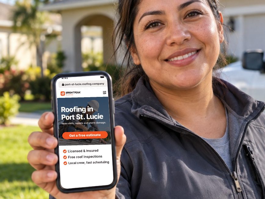 port-st-lucie.roofing.company open in a phone browser